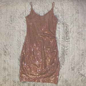 Pink sequin dress